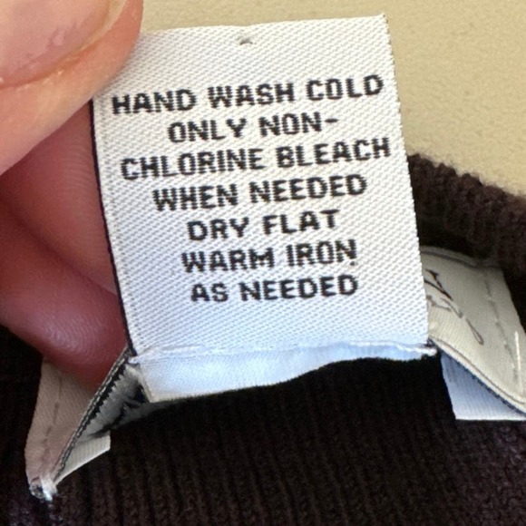 Carmen Marc Valvo Brown Ribbed Stretch Fitted Sweater Petite Medium Pre-owned - Picture 6 of 8